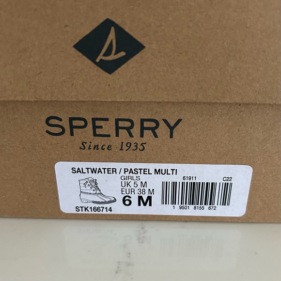 Sperry Kids Pastel Multi Rain Boots - Picture 2 of 10